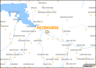 map of Nez̧āmīvand