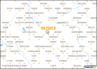 map of Nezdice