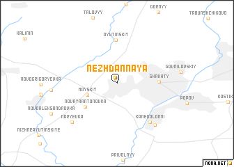 map of Nezhdannaya
