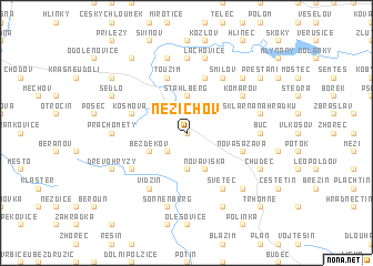 map of Nežichov