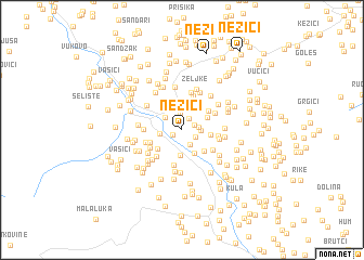 map of Nežići