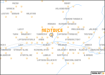 map of Nežitovce