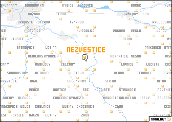 map of Nezvěstice