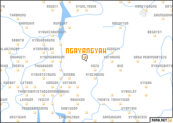 map of Ngayangyaw