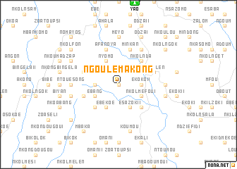map of Ngoulémakong