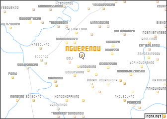 map of Nguérénou