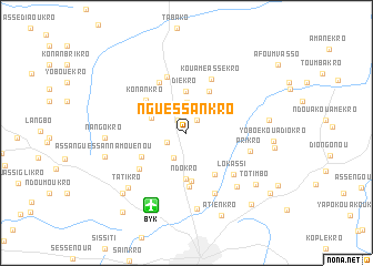 map of Nguéssankro