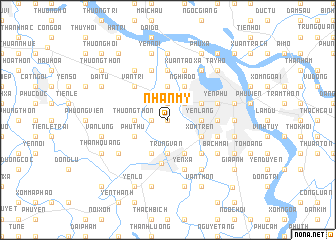 map of Nhân Mỹ