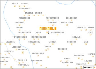 map of Niakablé