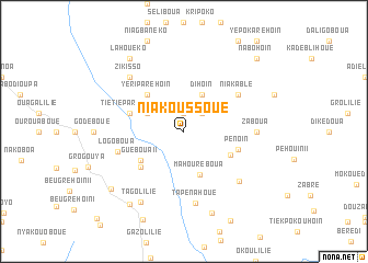 map of Niakoussoué