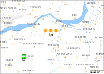 map of Niamana