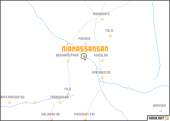map of Niamassansan