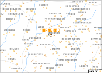 map of Niamékro