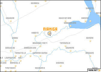 map of Niamiga