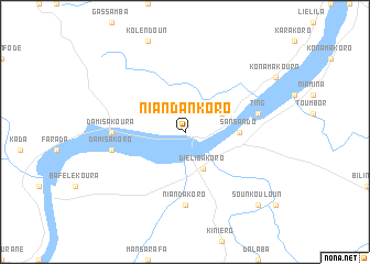 map of Niandan Koro