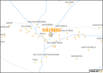 map of Nīāzābād