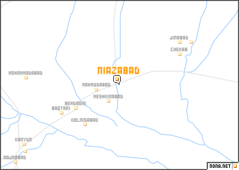 map of Nīāzābād