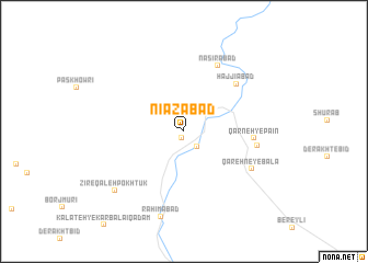 map of Nīāzābād