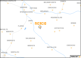 map of Nicácio