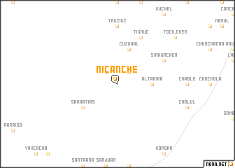 map of Nicanché