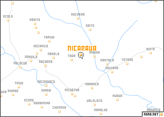 map of Nicaraua