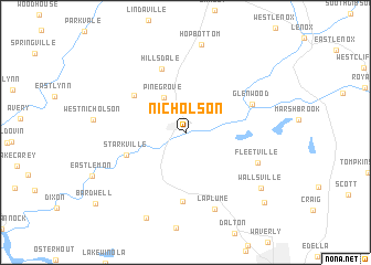 map of Nicholson