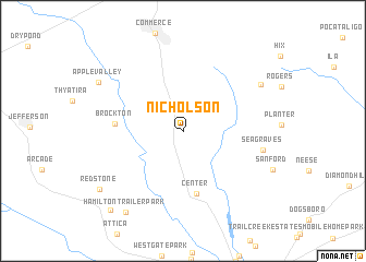 map of Nicholson