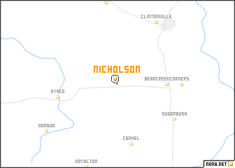 map of Nicholson