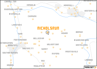 map of Nichols Run
