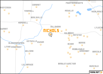 map of Nichols