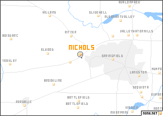 map of Nichols