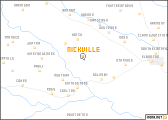 map of Nickville