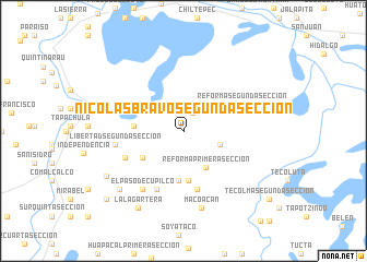 map of Nicolas Bravo Segunda Sección