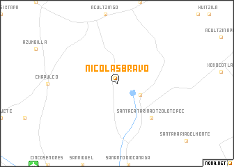 map of Nicolás Bravo