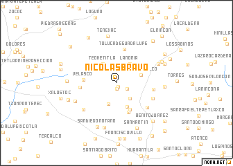 map of Nicolas Bravo