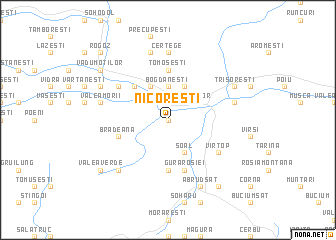 map of Nicoreşti