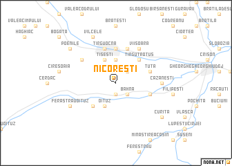 map of Nicoreşti