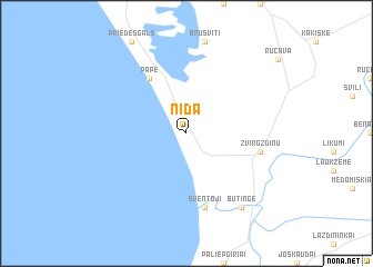 map of Nida