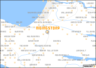 map of Nidingstorp