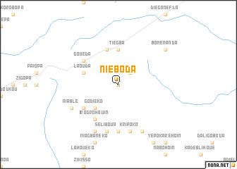 map of Niéboda