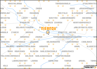 map of Niebrów