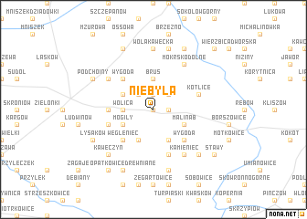 map of Niebyła