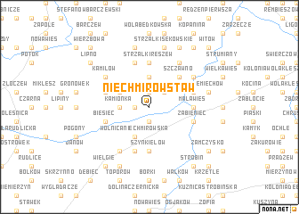 map of Niechmirów Staw