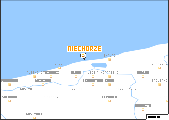 map of Niechorze