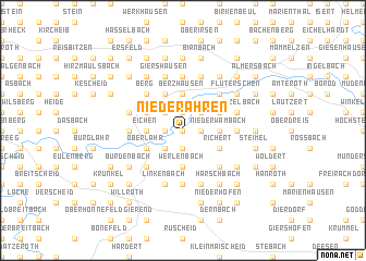 map of Niederähren