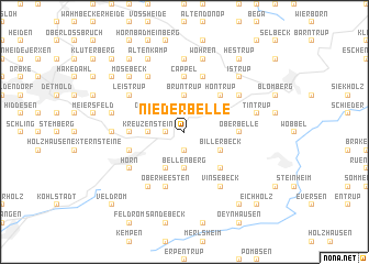 map of Niederbelle