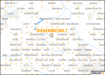map of Niederbocholt