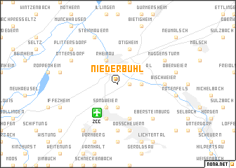 map of Niederbühl