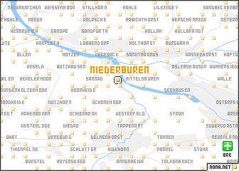 map of Niederbüren