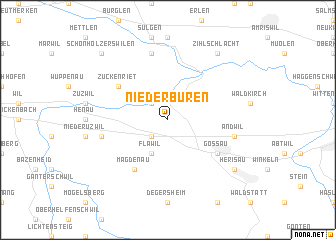 map of Niederbüren